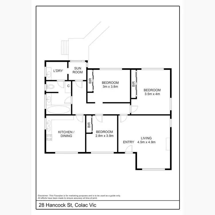 Floorplan of Homely house listing, 28 Hancock Street, Colac VIC 3250