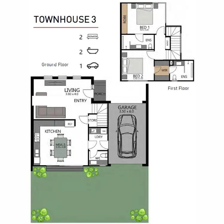 Floorplan of Homely house listing, 3/143 Fenwick Street, Portarlington VIC 3223