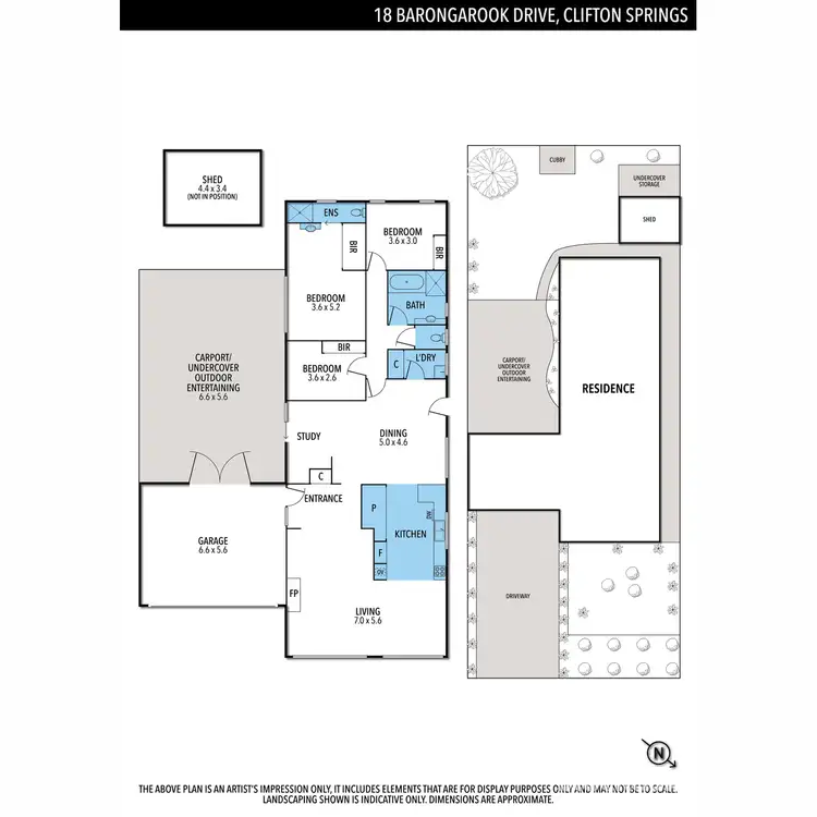 Floorplan of Homely house listing, 18 Barongarook Drive, Clifton Springs VIC 3222
