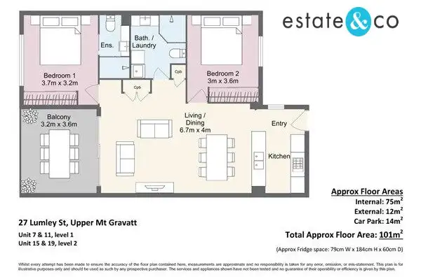 Floorplan of Homely unit listing, 19/27 Lumley Street, Upper Mount Gravatt QLD 4122