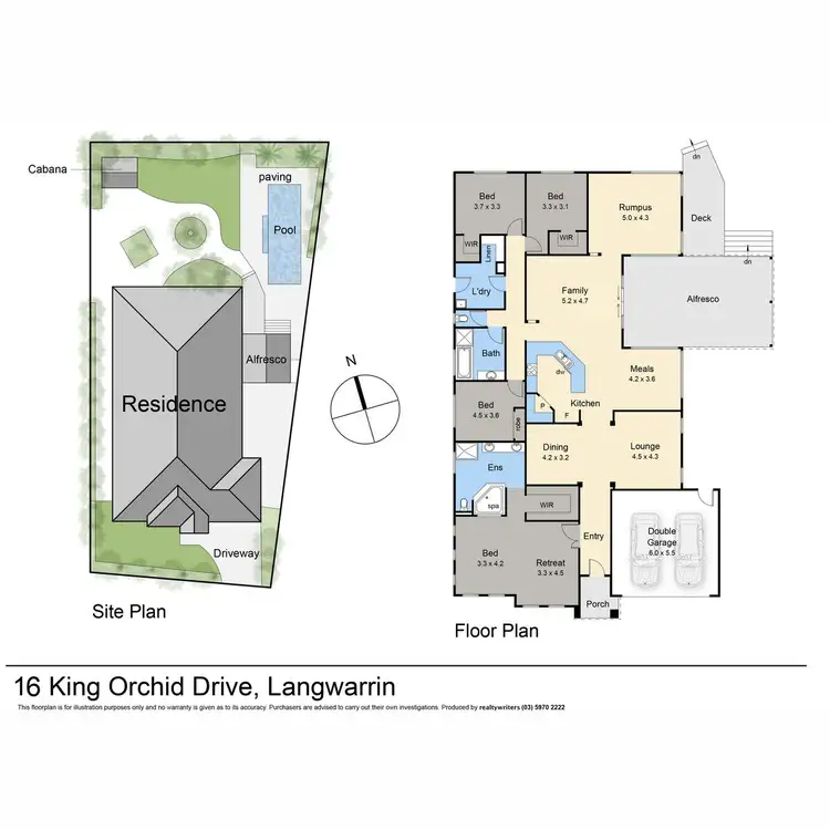 Floorplan of Homely house listing, 16 King Orchid Drive, Langwarrin VIC 3910