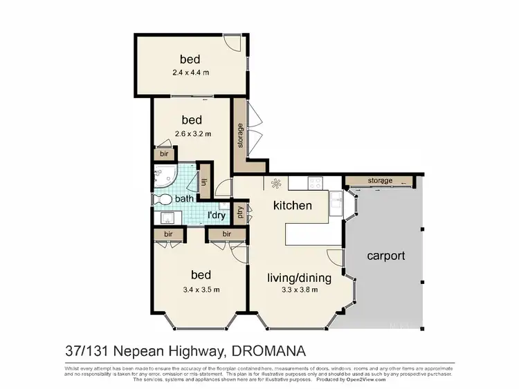 Floorplan of Homely unit listing, 37/131 Nepean Highway, Dromana VIC 3936