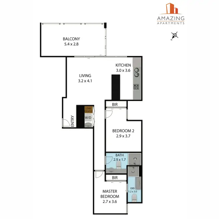 Floorplan of Homely apartment listing, 127 Charlotte Street, Brisbane City QLD 4000