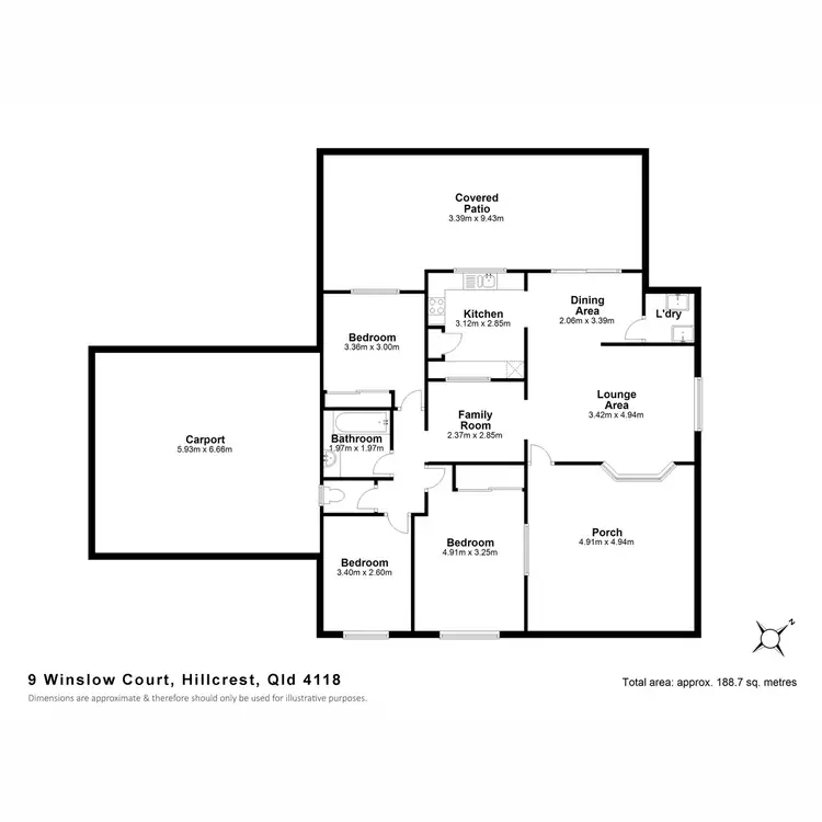Floorplan of Homely house listing, 9 Winslow Court, Hillcrest QLD 4118