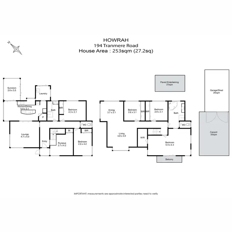 Floorplan of Homely house listing, 194 Tranmere Road, Howrah TAS 7018