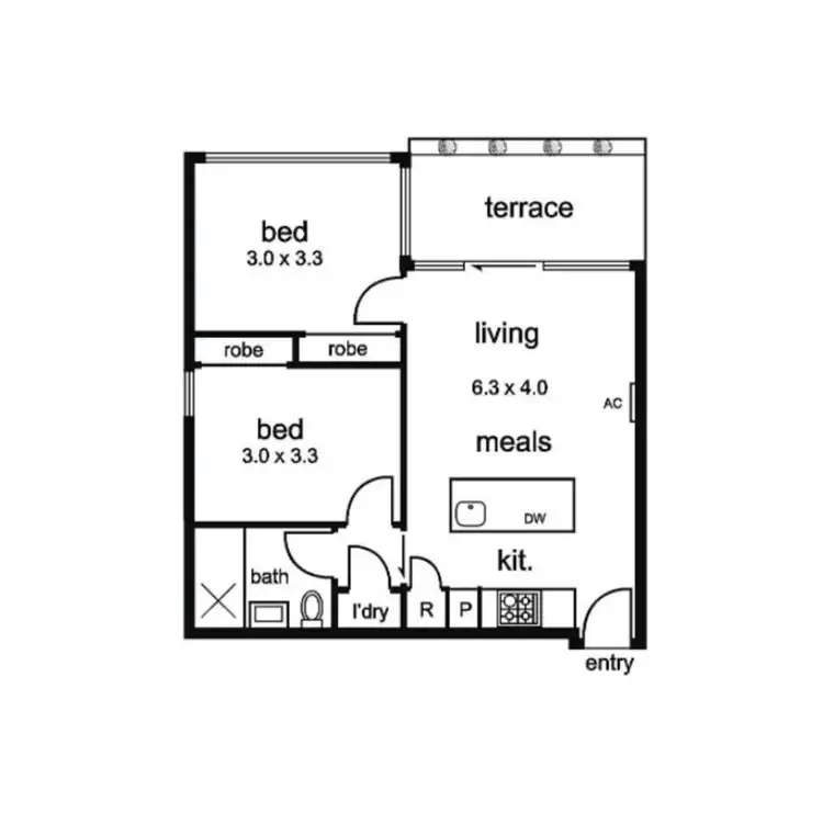 Floorplan of Homely apartment listing, 606/70 Stanley Street, Collingwood VIC 3066