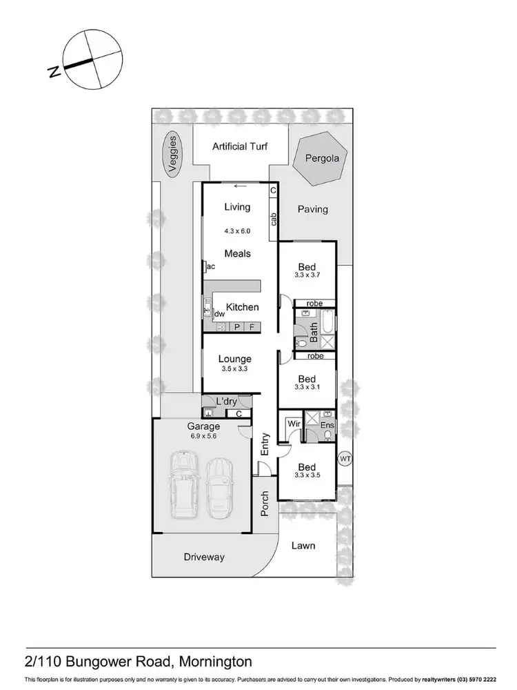 Floorplan of Homely unit listing, 2/110 Bungower Road, Mornington VIC 3931