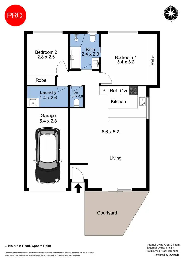 Floorplan of Homely villa listing, 2/166 Main Road, Speers Point NSW 2284
