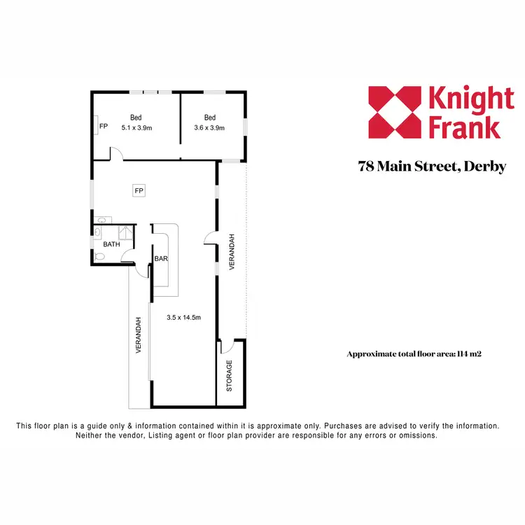 Floorplan of Homely other listing, 78 Main Street, Derby TAS 7264