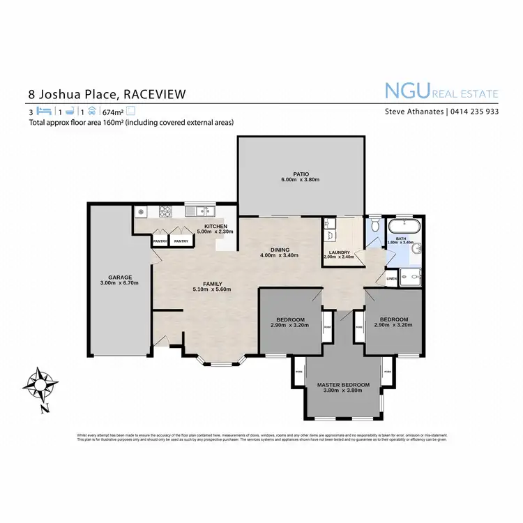 Floorplan of Homely house listing, 8 Joshua Place, Raceview QLD 4305