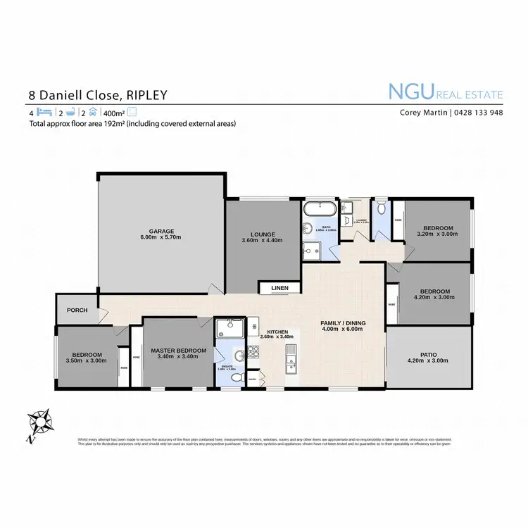 Floorplan of Homely house listing, 8 Daniell Close, Ripley QLD 4306