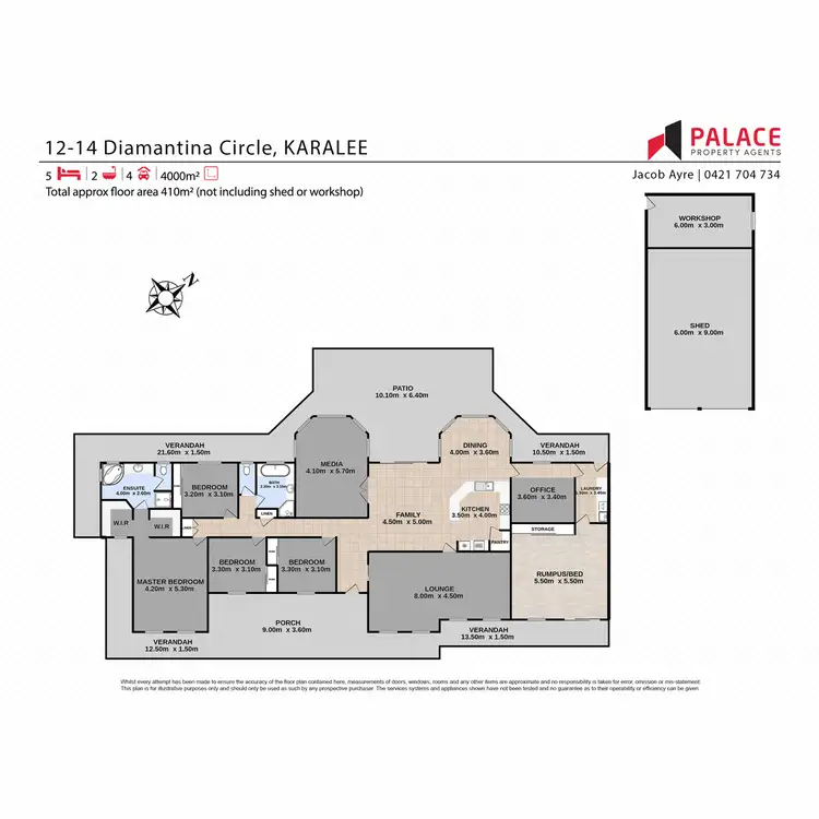Floorplan of Homely house listing, 12-14 Diamantina Circle, Karalee QLD 4306