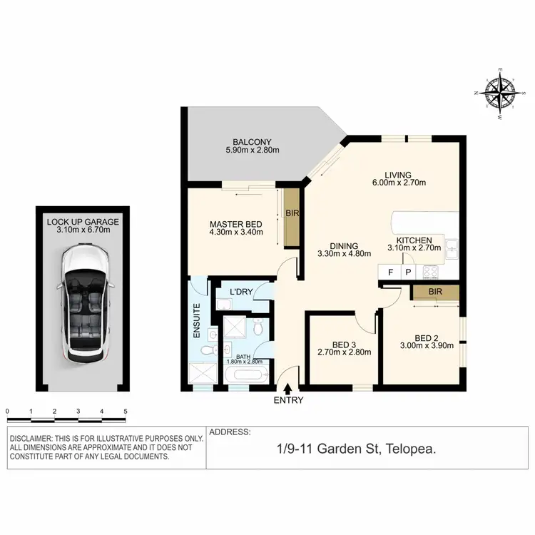 Floorplan of Homely unit listing, 1/9-11 Garden Street, Telopea NSW 2117