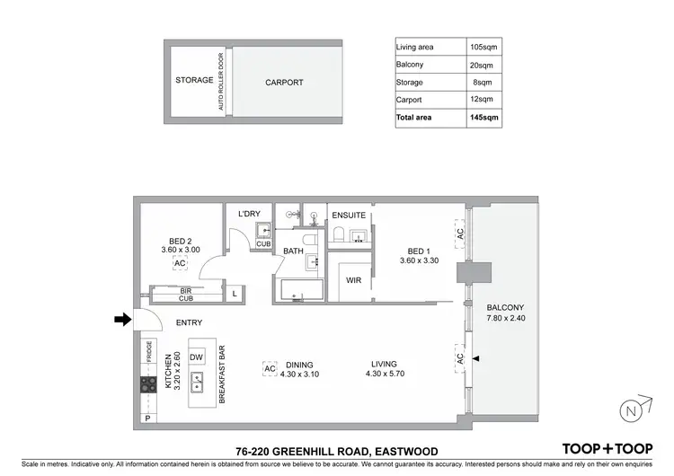 Floorplan of Homely apartment listing, 76/220 Greenhill Road, Eastwood SA 5063