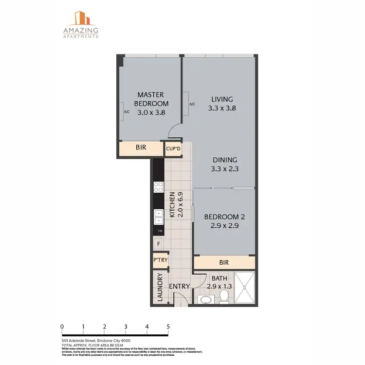 Floorplan of Homely apartment listing, 501 Adelaide Street, Brisbane City QLD 4000