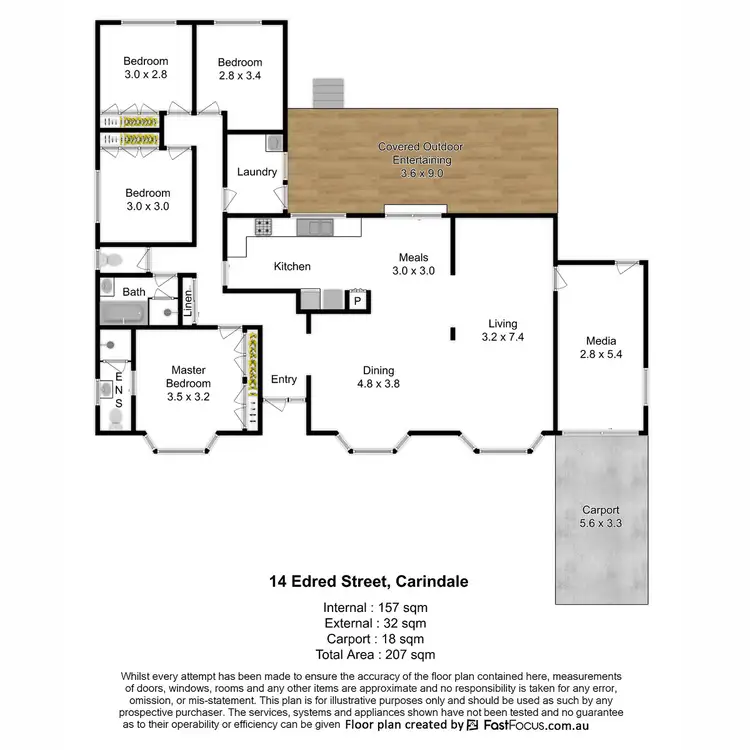 Floorplan of Homely house listing, 14 Edred Street, Carindale QLD 4152