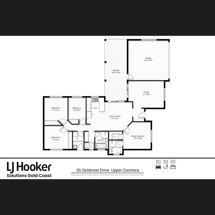 Floorplan of Homely house listing, 25 Goldcrest Drive, Upper Coomera QLD 4209