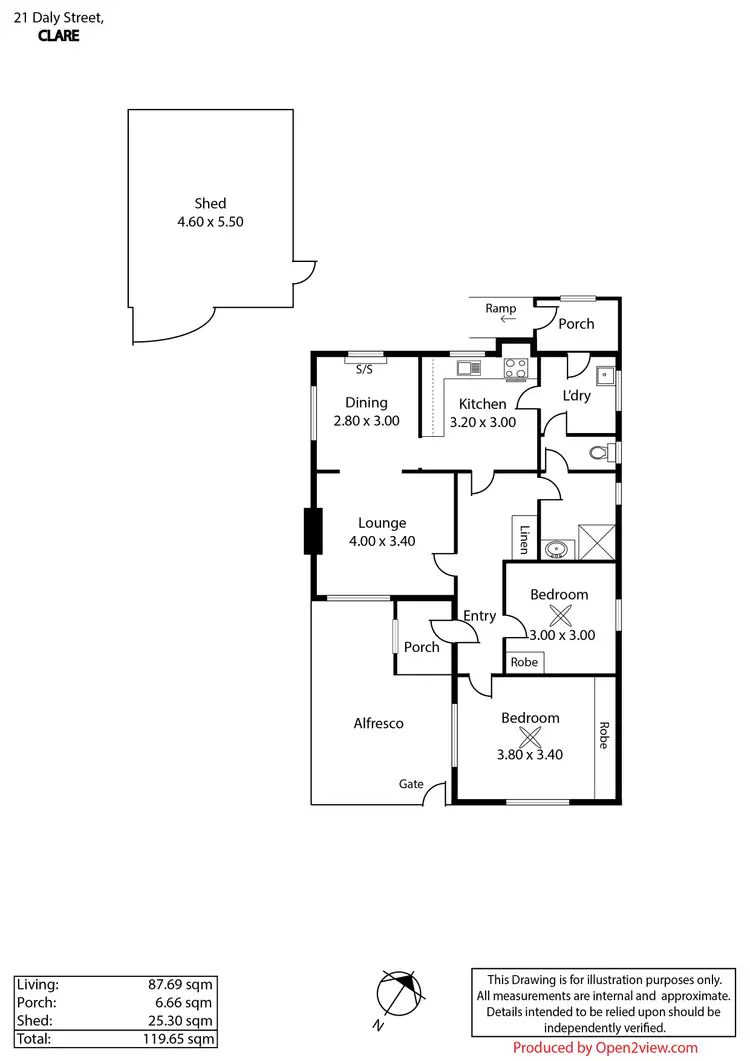 Floorplan of Homely house listing, 21 Daly Street, Clare SA 5453
