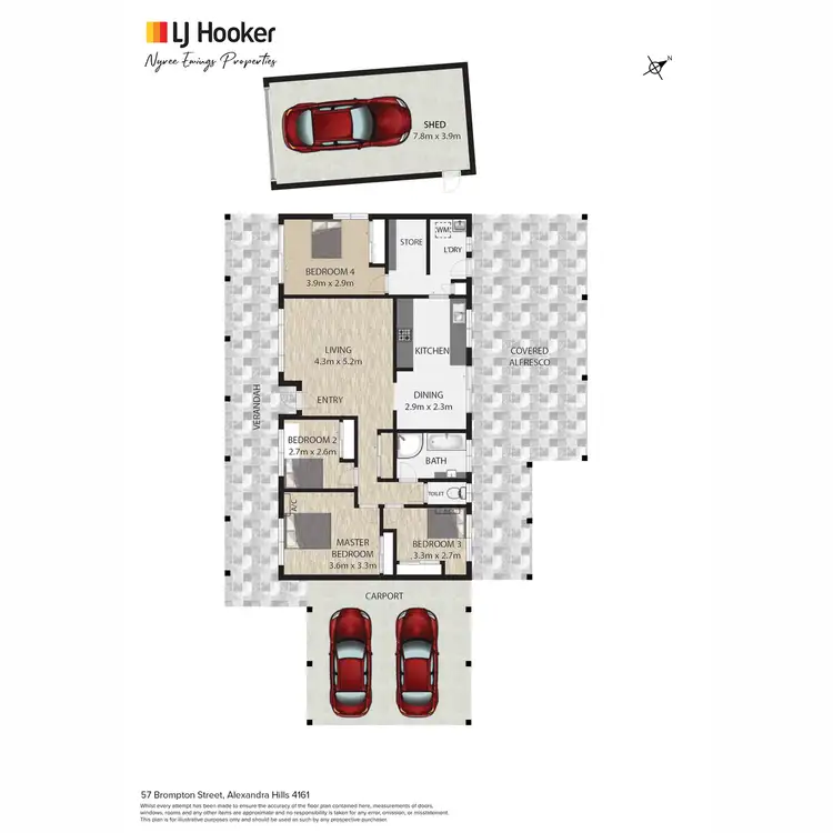 Floorplan of Homely house listing, 57 Brompton Street, Alexandra Hills QLD 4161