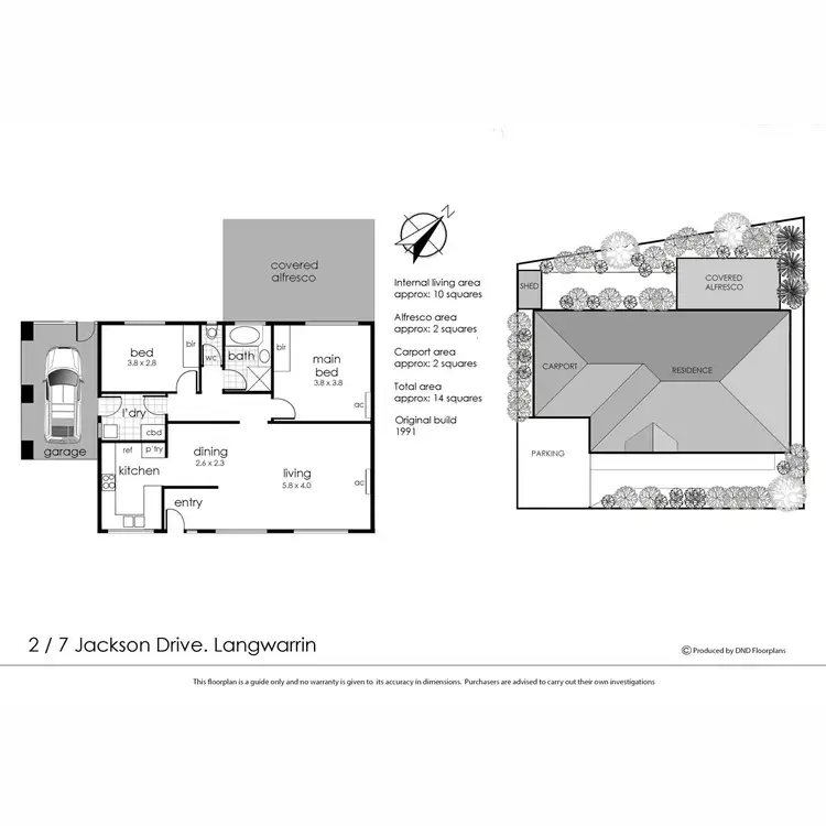 Floorplan of Homely unit listing, 2/7 Jackson Drive, Langwarrin VIC 3910