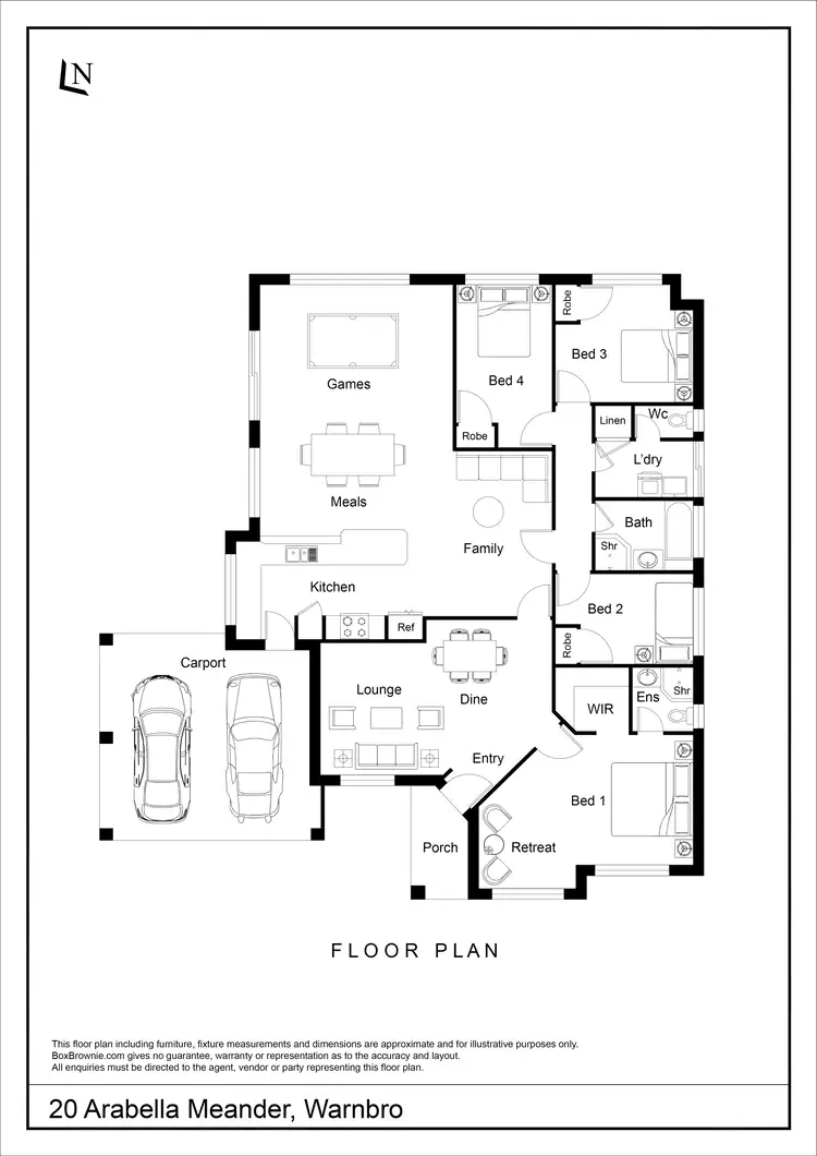 Floorplan of Homely house listing, 20 Arabella Meander, Warnbro WA 6169
