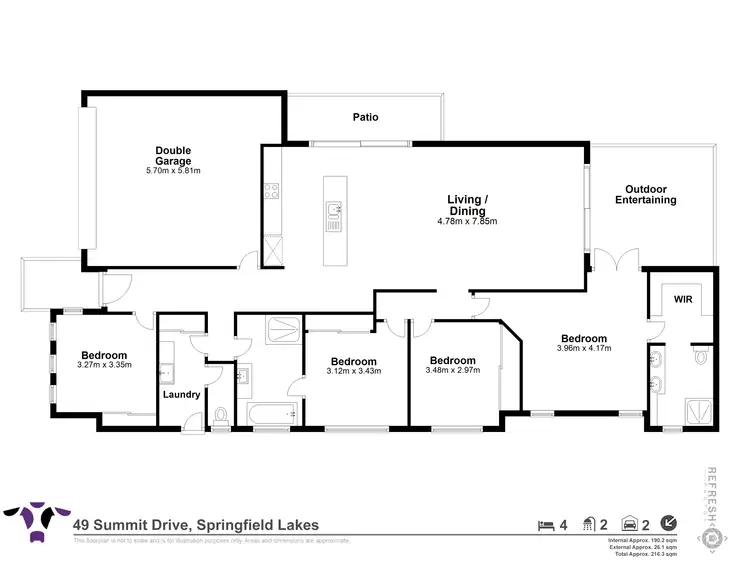 Floorplan of Homely house listing, 49 Summit Drive, Springfield Lakes QLD 4300