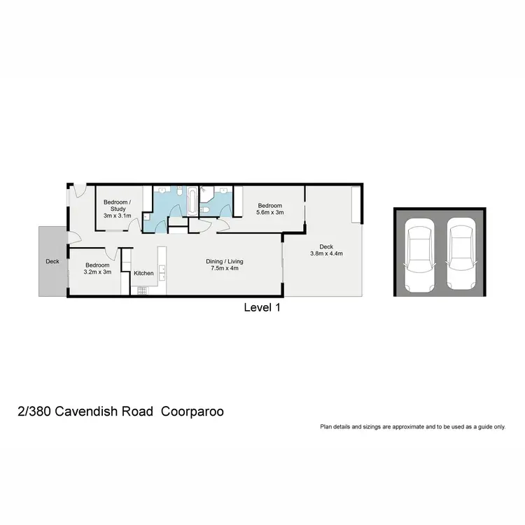 Floorplan of Homely unit listing, 2/2 Goring Street, Coorparoo QLD 4151