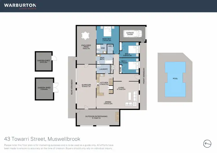Floorplan of Homely house listing, 43 Towarri Street, Muswellbrook NSW 2333