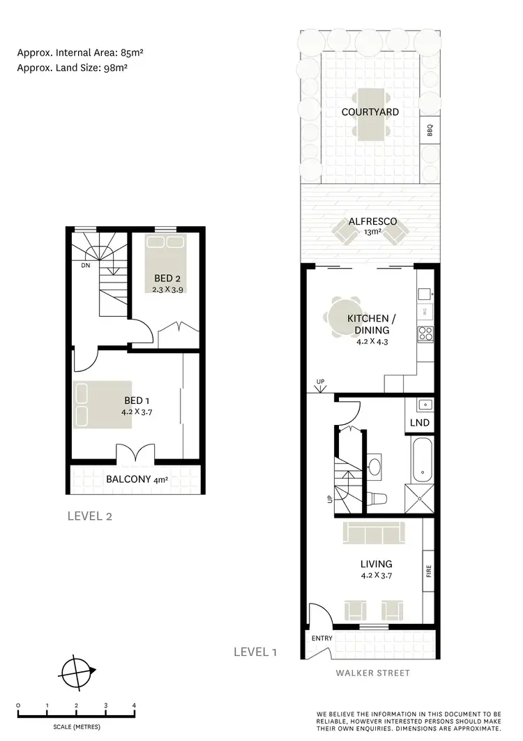 Floorplan of Homely terrace listing, 142 Walker Street, Waterloo NSW 2017