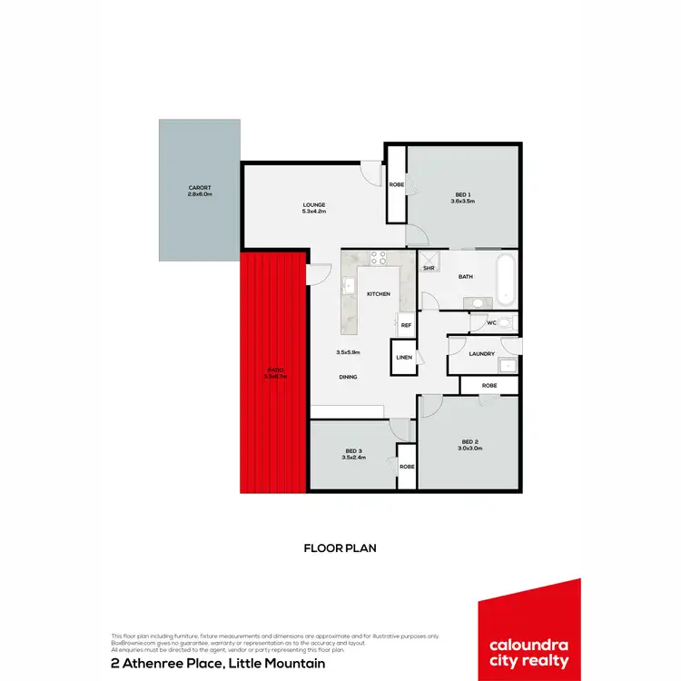 Floorplan of Homely house listing, 2 Athenree Place, Little Mountain QLD 4551