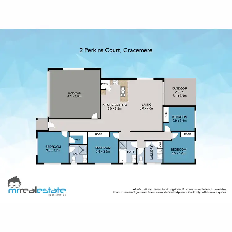 Floorplan of Homely house listing, 2 Perkins Court, Gracemere QLD 4702