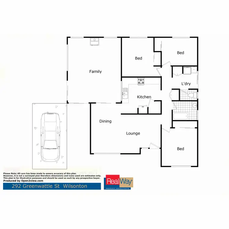 Floorplan of Homely house listing, 292 Greenwattle Street, Wilsonton Heights QLD 4350