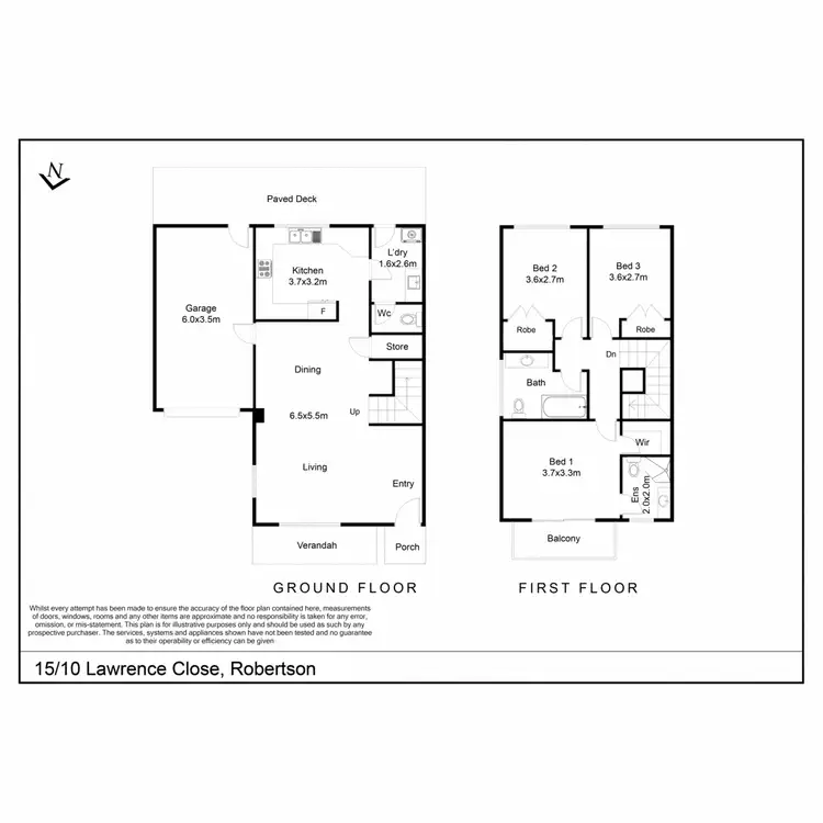 Floorplan of Homely townhouse listing, 15/10 Lawrence Close, Robertson QLD 4109