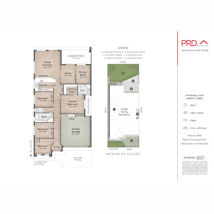 Floorplan of Homely house listing, 6 McKinley Court, Varsity Lakes QLD 4227