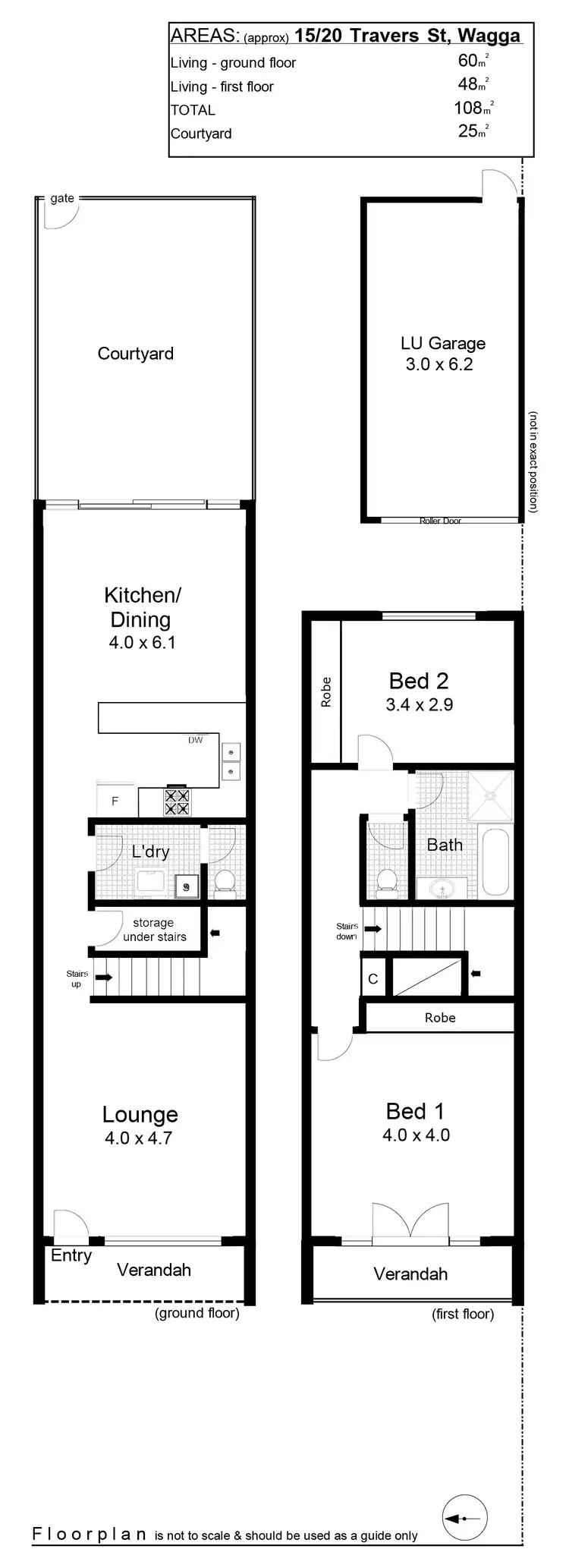 Floorplan of Homely townhouse listing, 15/20 Travers Street, Wagga Wagga NSW 2650