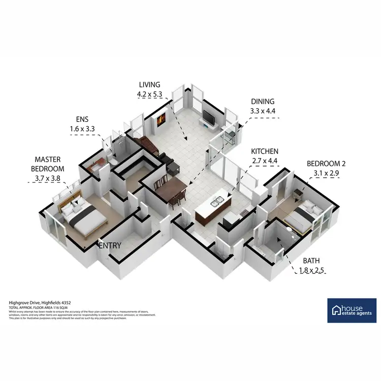 Floorplan of Homely villa listing, Villa 92 GemLife/75 Highgrove Drive, Highfields QLD 4352