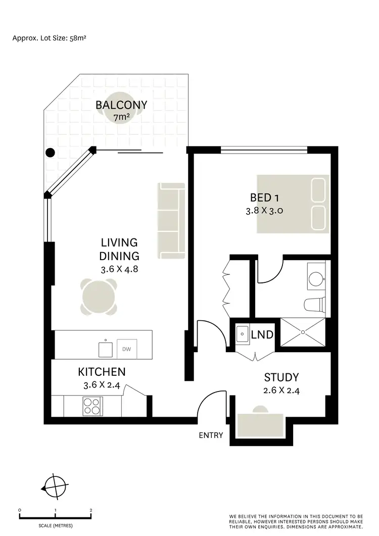 Floorplan of Homely apartment listing, C205/2 Elizabeth Bay Road, Elizabeth Bay NSW 2011