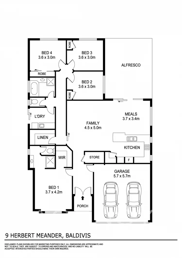 Floorplan of Homely house listing, 9 Herbert Meander, Baldivis WA 6171