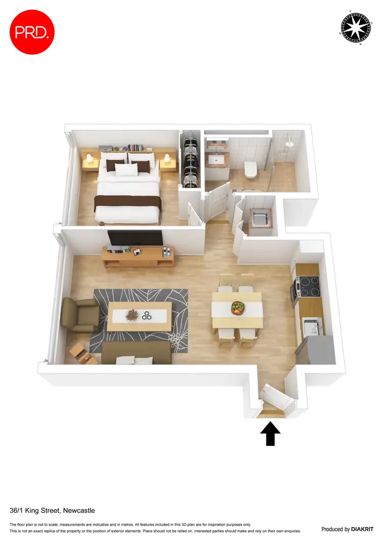 Floorplan of Homely apartment listing, 36/1 King Street, Newcastle NSW 2300