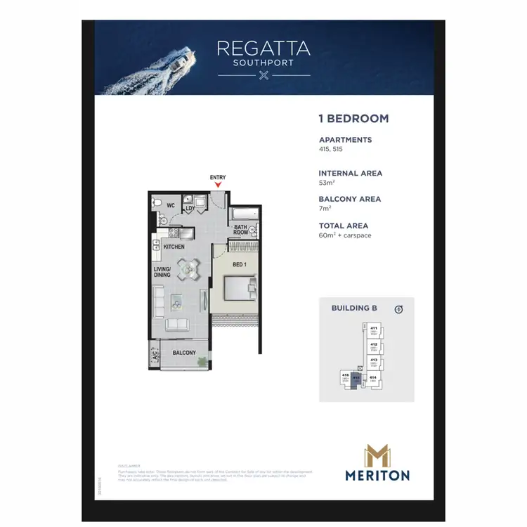 Floorplan of Homely apartment listing, 415/6 Aqua Street, Southport QLD 4215