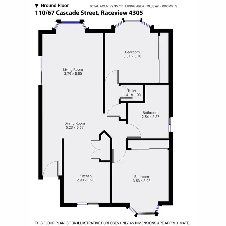 Floorplan of Homely unit listing, 110/67 Cascade Street, Raceview QLD 4305