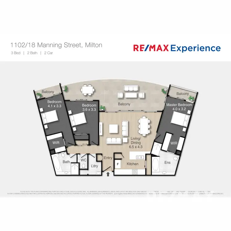 Floorplan of Homely apartment listing, 1102/18 Manning Street, Milton QLD 4064