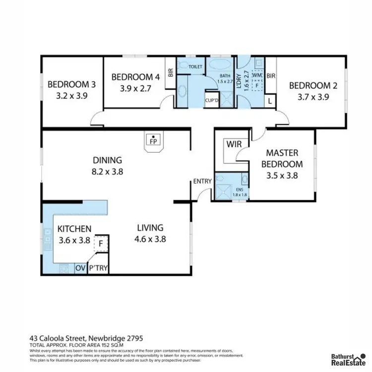 Floorplan of Homely rural property listing, 43 Caloola Street, Newbridge NSW 2795