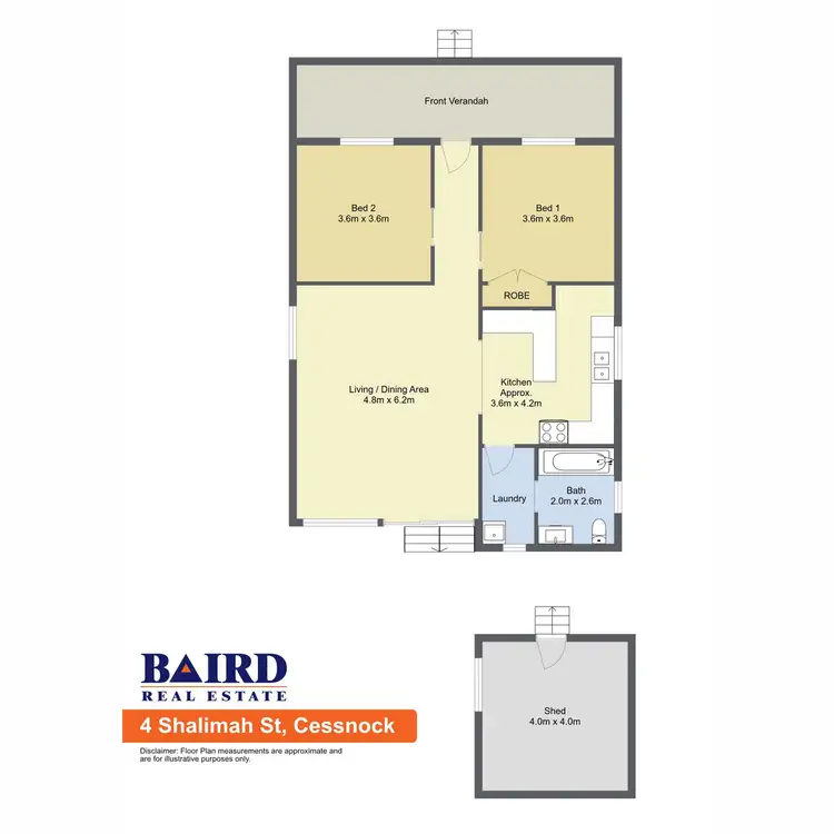 Floorplan of Homely house listing, 4 Shalimah Street, Cessnock NSW 2325