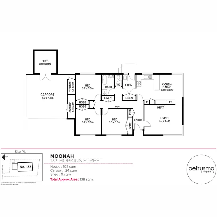 Floorplan of Homely house listing, 133 Hopkins Street, Moonah TAS 7009
