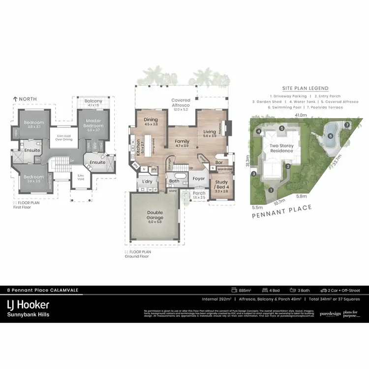 Floorplan of Homely house listing, 8 Pennant Place, Calamvale QLD 4116