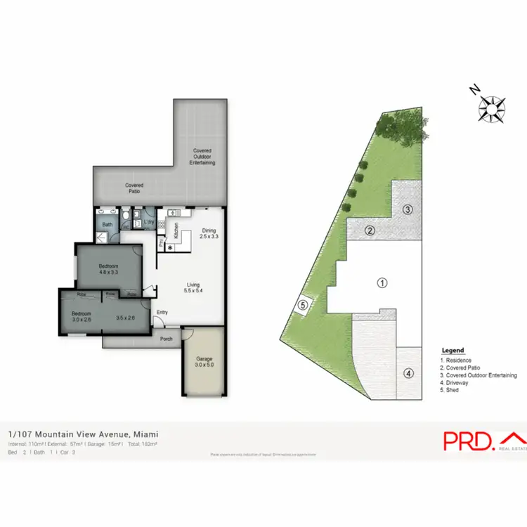 Floorplan of Homely semi-detached listing, 1/107 Mountain View Avenue, Miami QLD 4220