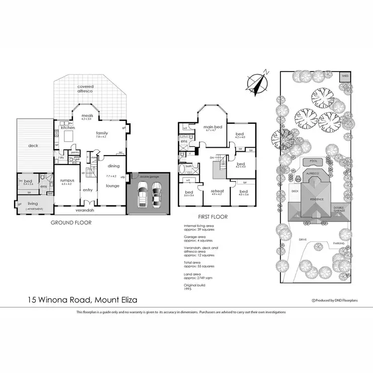 Floorplan of Homely house listing, 15 Winona Road, Mount Eliza VIC 3930