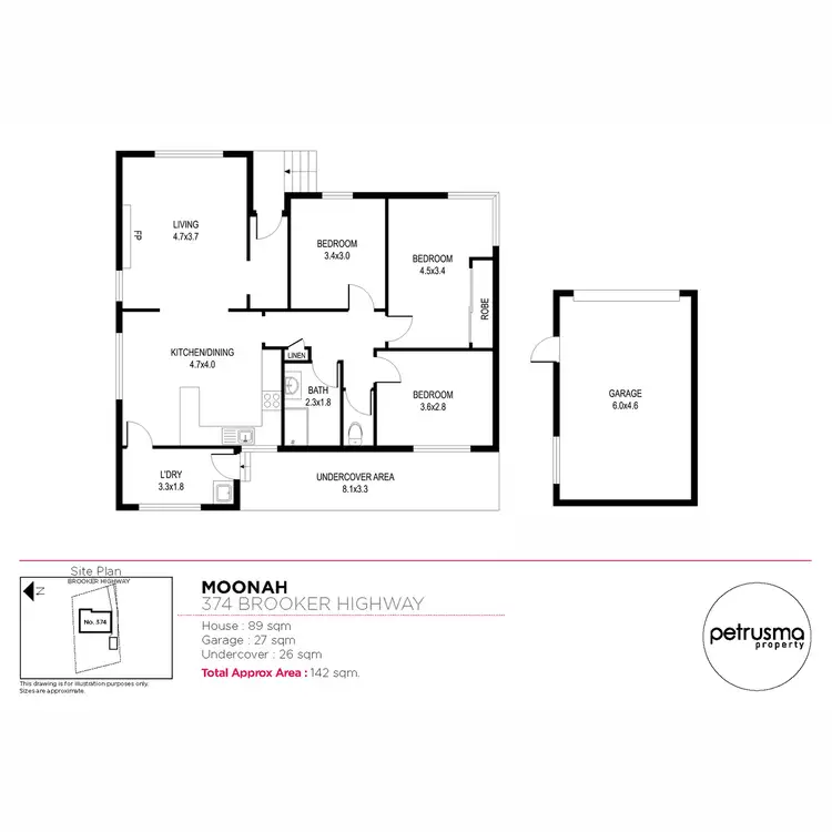 Floorplan of Homely house listing, 374 Brooker Highway, Moonah TAS 7009
