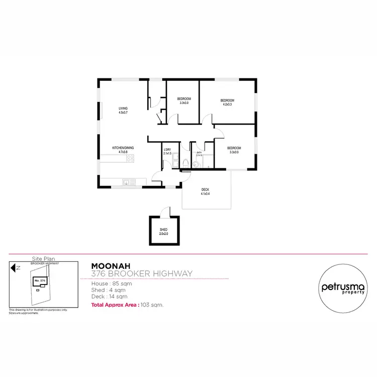 Floorplan of Homely house listing, 376 Brooker Highway, Moonah TAS 7009
